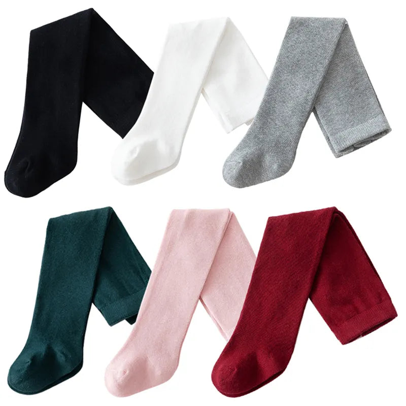 Multi-pack baby pantyhose, various colors, cotton blend slim fit