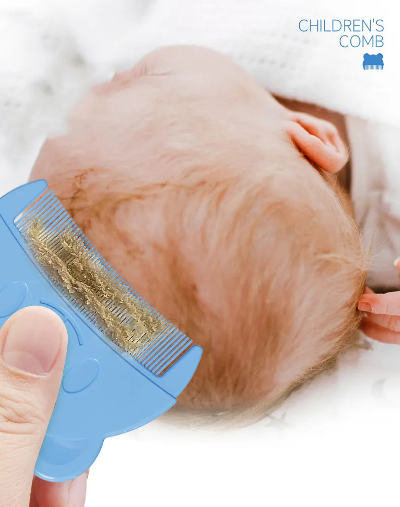 Baby grooming set including a soft brush and comb, perfect for newborn scalp care
