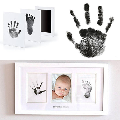 Baby hand and footprint kit for newborn keepsakes, perfect for first memories