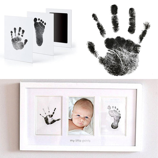 Baby hand and footprint kit for newborn keepsakes, perfect for first memories
