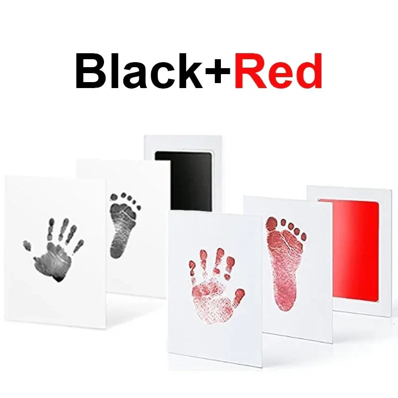 Pet owner capturing their dog's paw print with the inkless memory kit