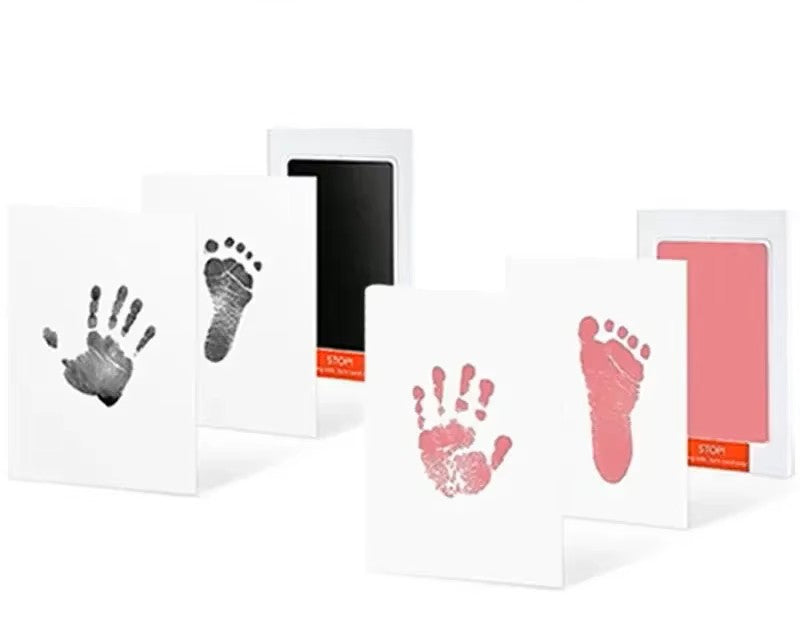 Inkless kit demonstrating how to get perfect detail from a baby's print