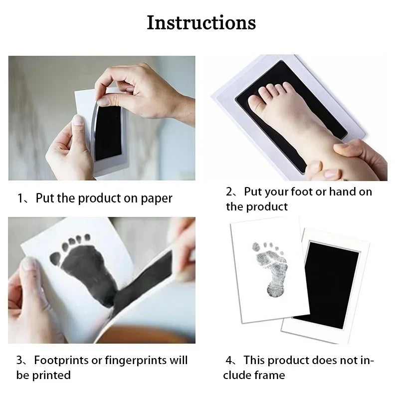 Inkless pet paw print kit showing a clear dog paw impression, pet memory gift
