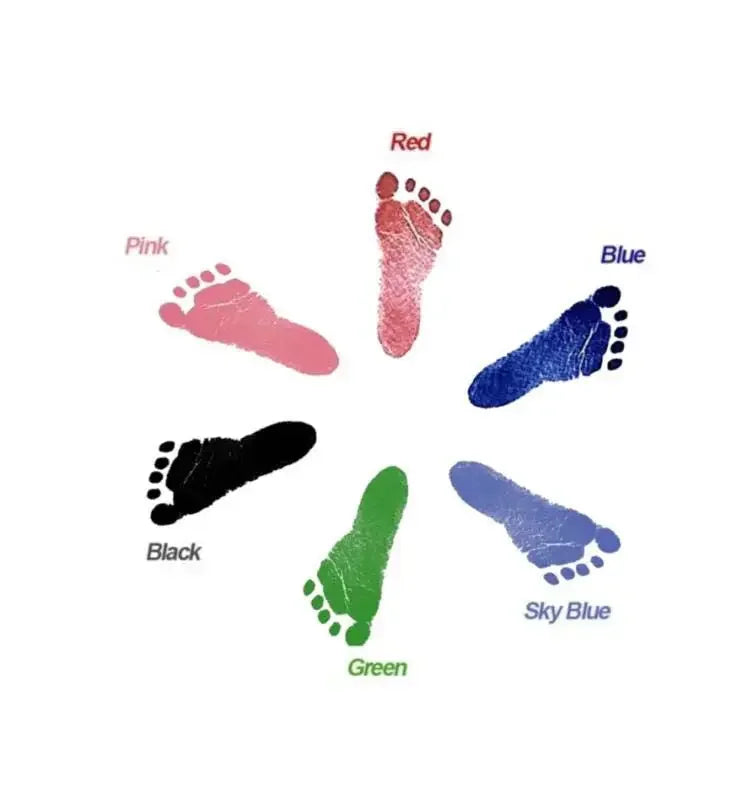 Set of baby handprint & footprint inkless pads & print cards for keepsakes