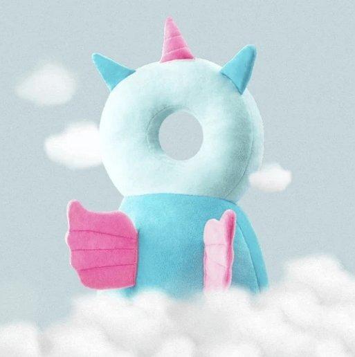 Stylish baby head protection backpack, deer antlers, essential infant safety gear, prevents head injury from falls.