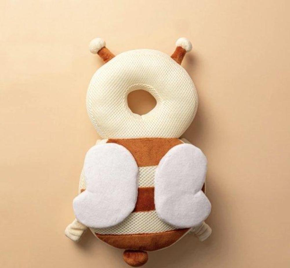 Cute animal design baby head protector backpack, ensures baby safety during falls, soft & breathable material.