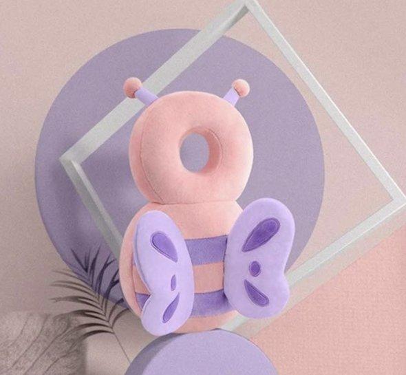 Adjustable baby head protection backpack, multi-color, essential toddler gear, prevents injuries from backward falls.