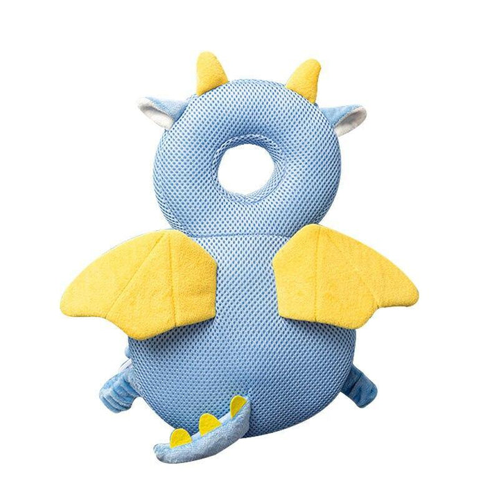 Unisex baby head protector cushion, beige bear design, essential toddler safety gear for infants