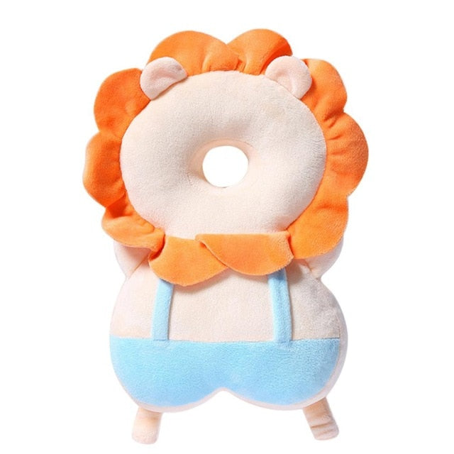 Cute animal design baby head protector, provides cushioned safety for toddlers exploring their surroundings.