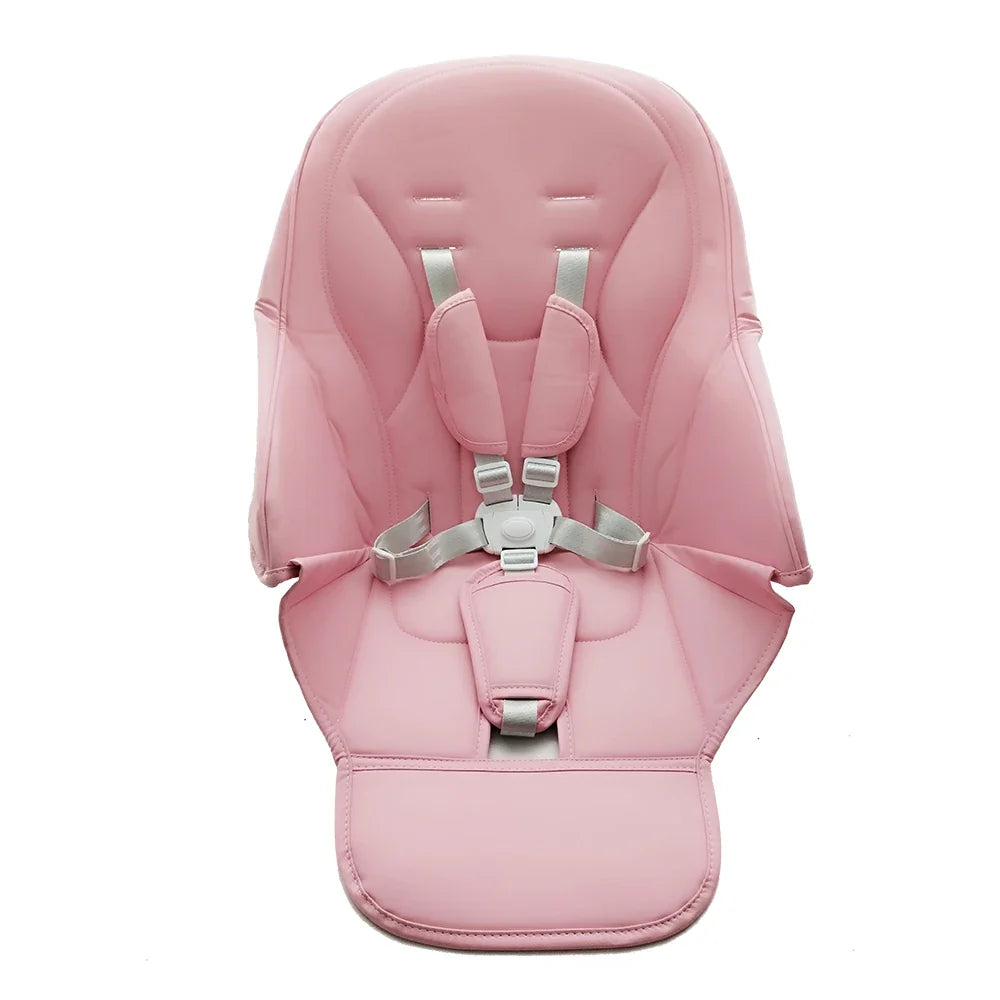 Washable baby high chair seat pad with robust 5-point safety belt for infant feeding
