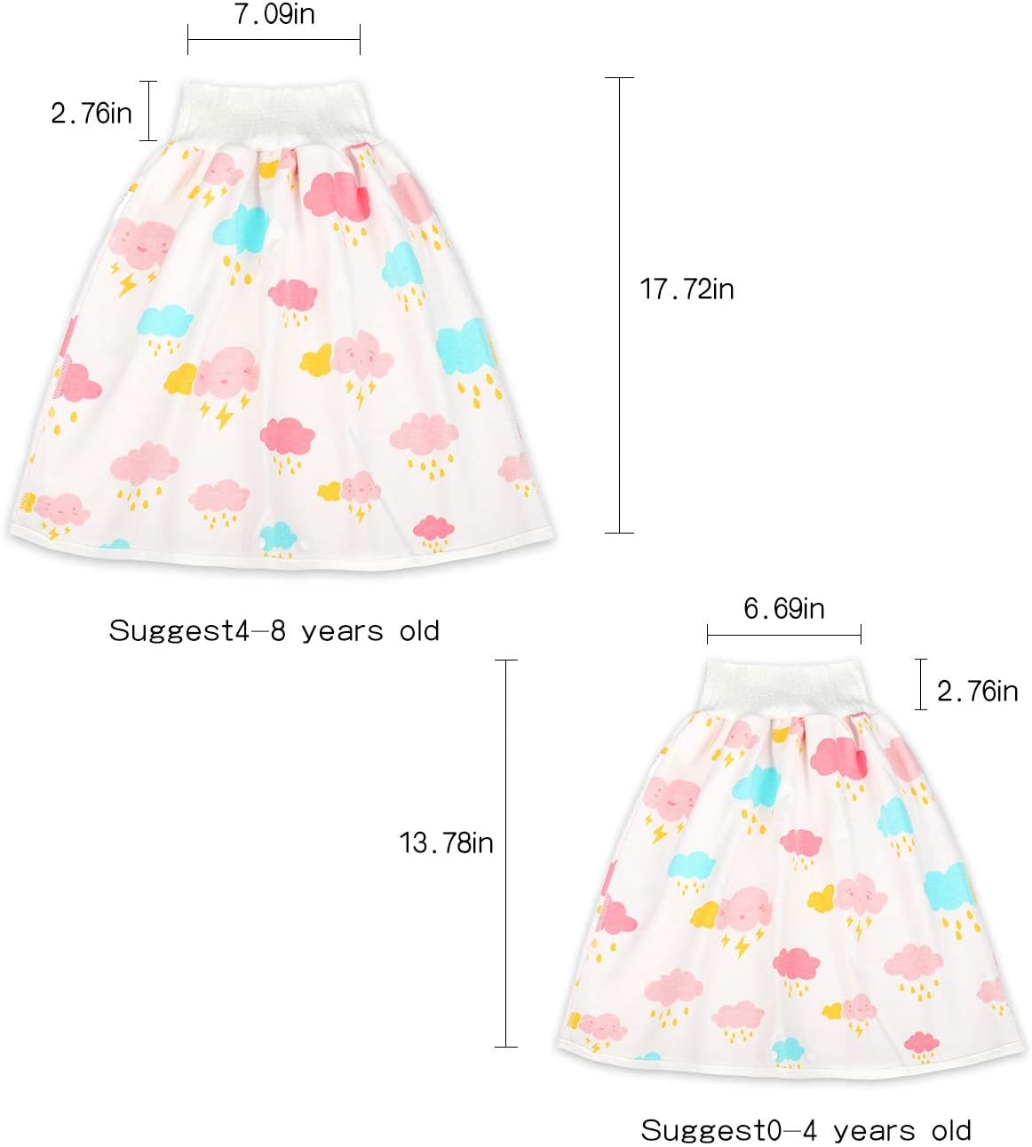 Toddler wearing comfortable diaper shorts for potty training and night sleep.