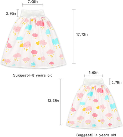 Toddler wearing comfortable diaper shorts for potty training and night sleep.