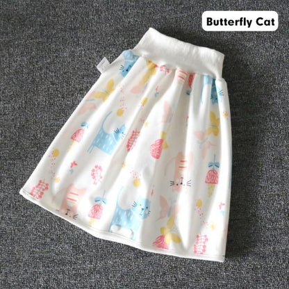 Night diaper solution: baby's 2-in-1 diaper skirt shorts, ultimate leak guard.