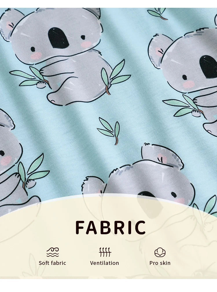 High-quality cotton baby romper with clear koala graphic, practical baby bodysuit