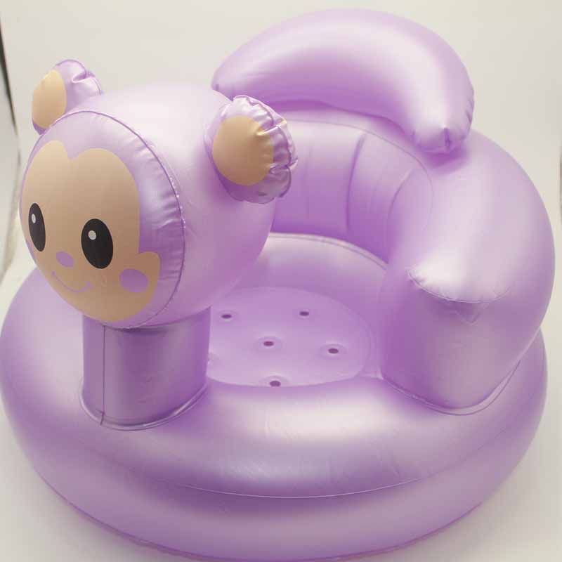 Ergonomic inflatable baby sofa, comfortable toddler seating solution, compact design.