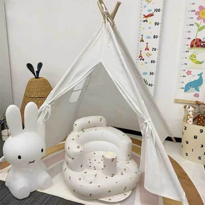 PVC baby inflatable chair, secure toddler seating solution, ideal for infant support.