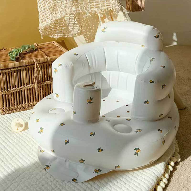 Toddler inflatable sofa with backrest, compact baby chair, kids furniture for small spaces.