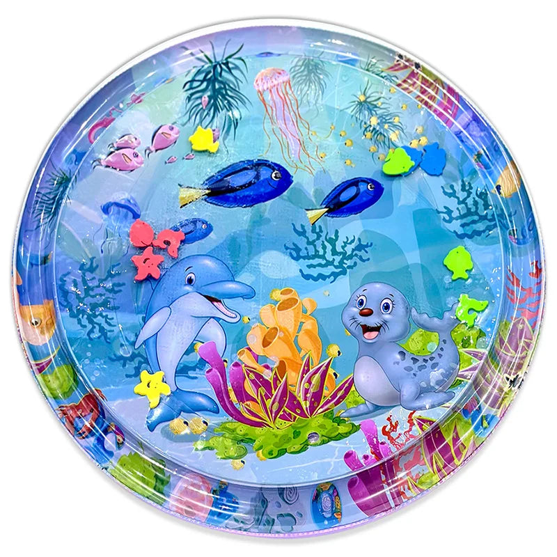 Sensory play water mat, a perfect baby shower gift designed for infant development and fun