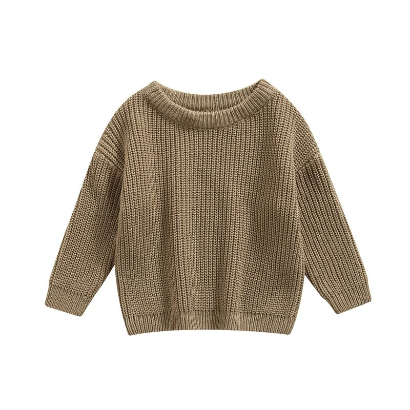 Infant long sleeve knitted top, perfect for layering during any season.