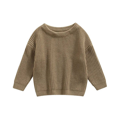 Infant long sleeve knitted top, perfect for layering during any season.