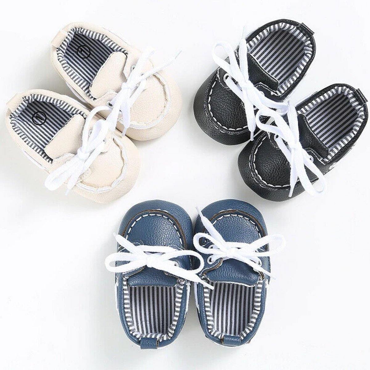 Baby leather loafer boots for first walkers with soft sole & non-slip grip, perfect infant footwear.