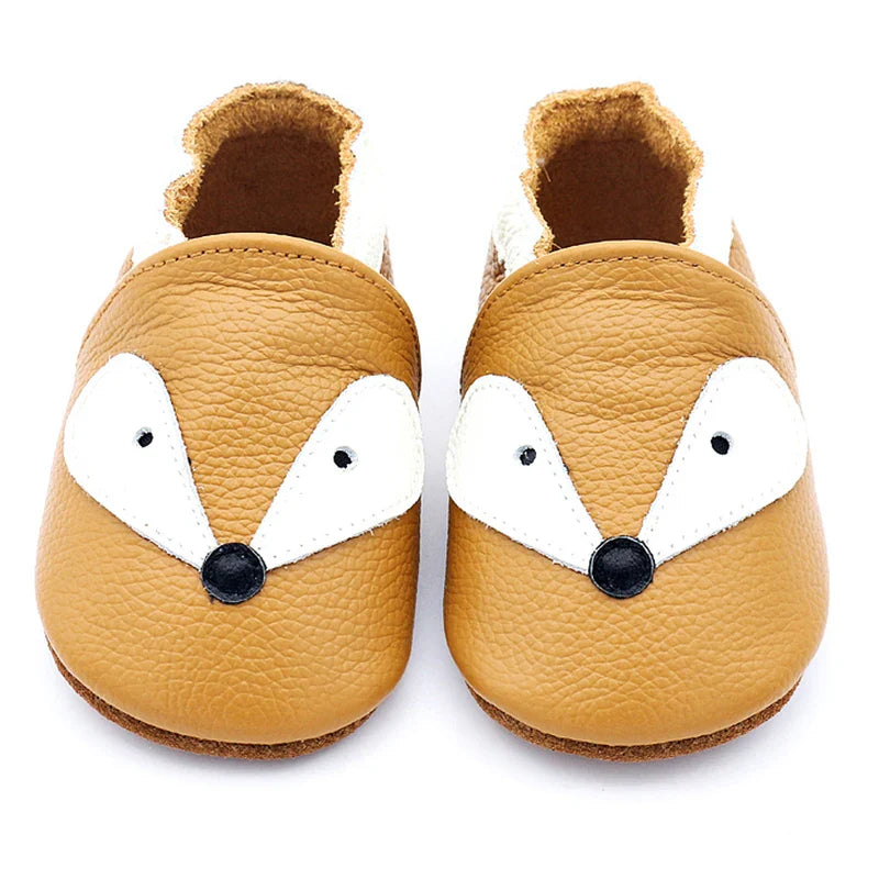 Green baby leather soft sole shoes, excellent as first walking shoes for babies