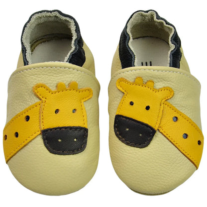 Genuine leather infant footwear in a vibrant red, ideal for active babies