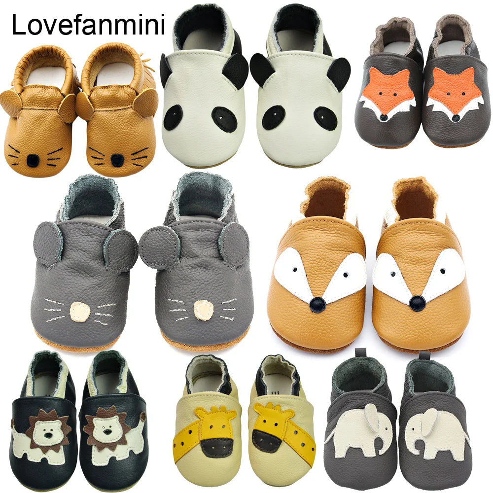 Genuine leather baby moccasins in blue, ideal infant footwear for sensitive feet