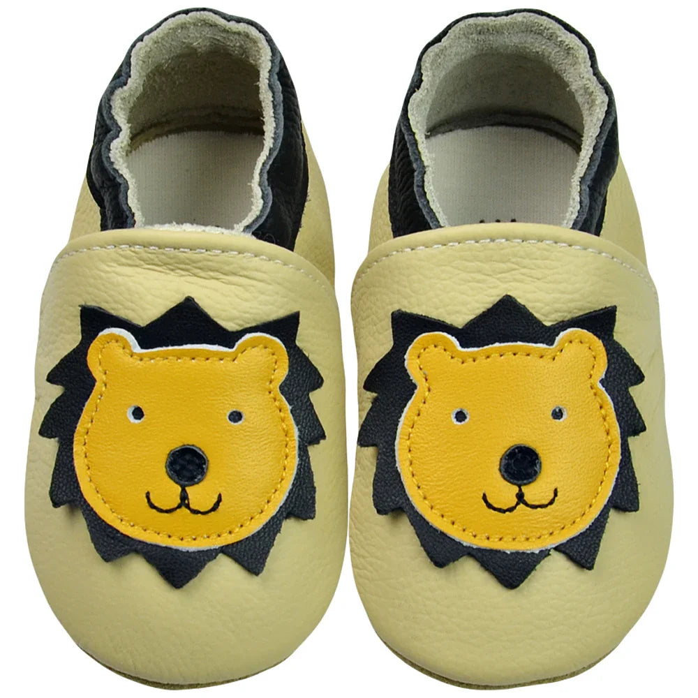 Pink infant leather moccasins, perfect for keeping tiny feet cozy and protected