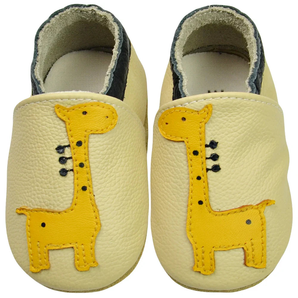 Brown and tan genuine leather baby moccasins, a versatile dual pack