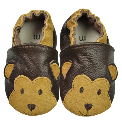 Comfortable and stylish purple leather newborn moccasins for sensitive feet