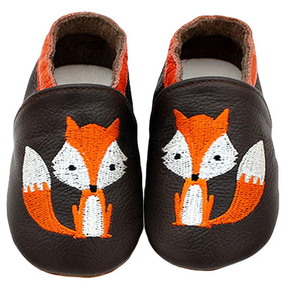 Red baby leather soft sole moccasins, adding a pop of color to infant outfits