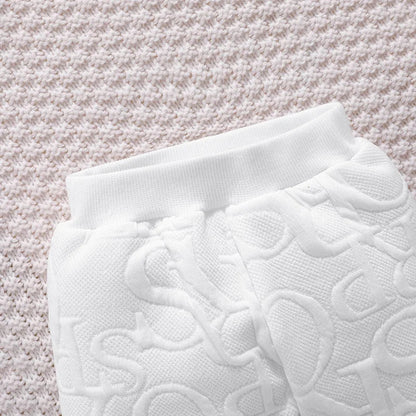 Baby two-piece loungewear featuring a long-sleeve tee and comfortable elasticated pants