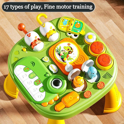 Montessori-inspired musical activity table, perfect for young children's play and cognitive growth