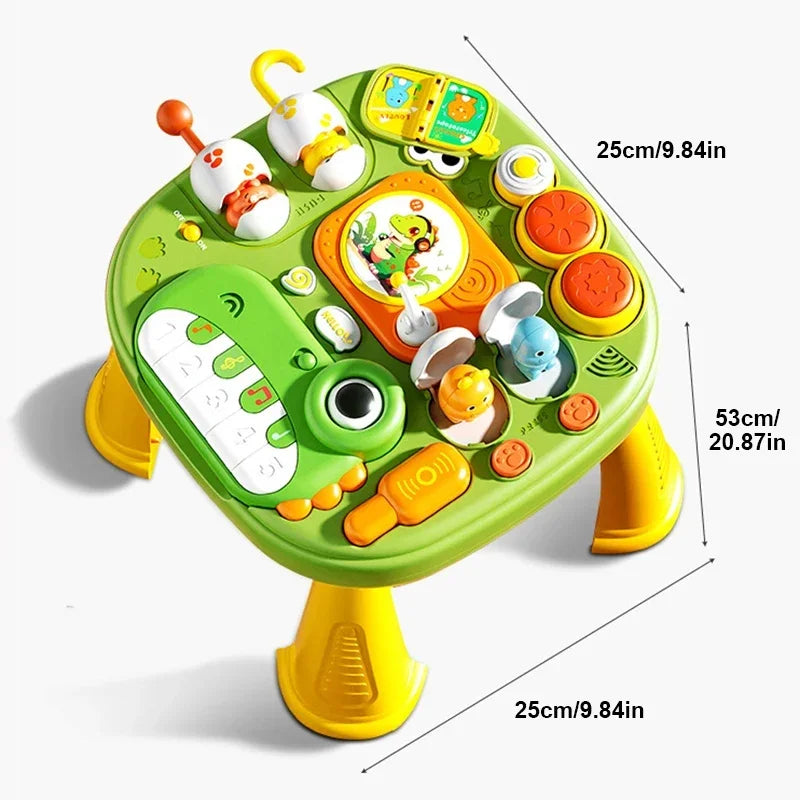 Kids gift: interactive musical and educational baby activity table for enhanced motor skills