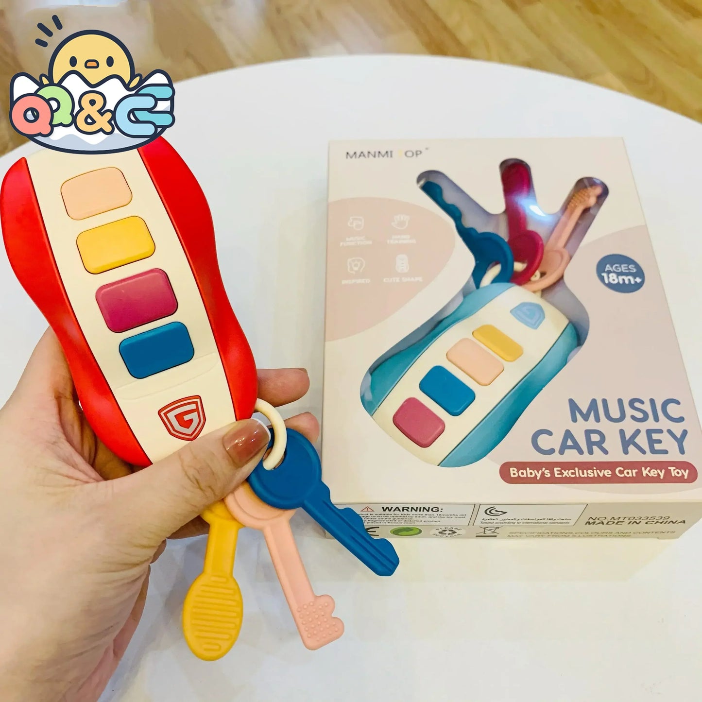 Baby musical car key toy with lights & sounds for infants, stimulates senses & encourages learning