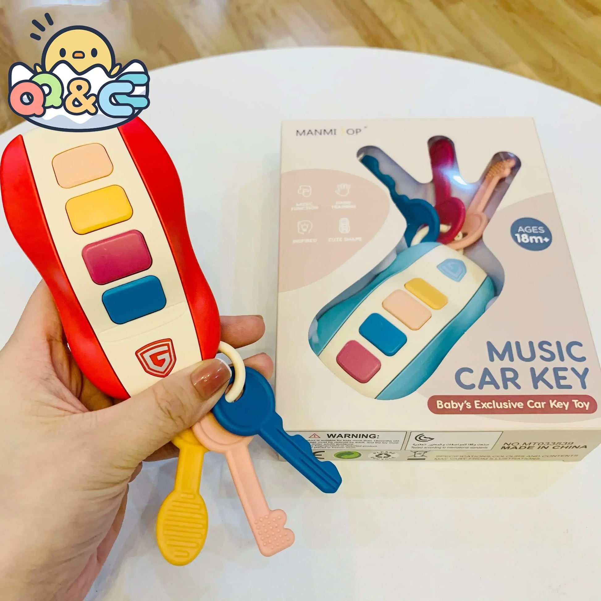 Baby musical car key toy with lights & sounds for infants, stimulates senses & encourages learning