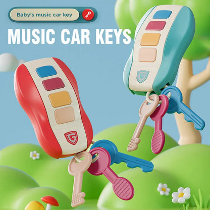 Toddler educational car key toy with music, flashing lights & realistic car sounds, safe for play