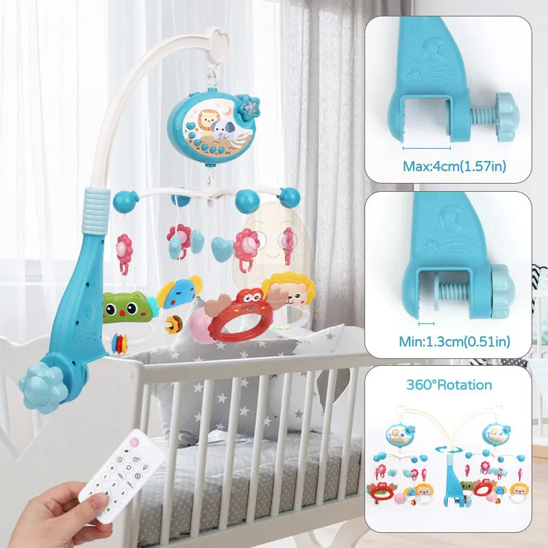 Musical baby mobile with star projection, a soothing night light for nursery decor