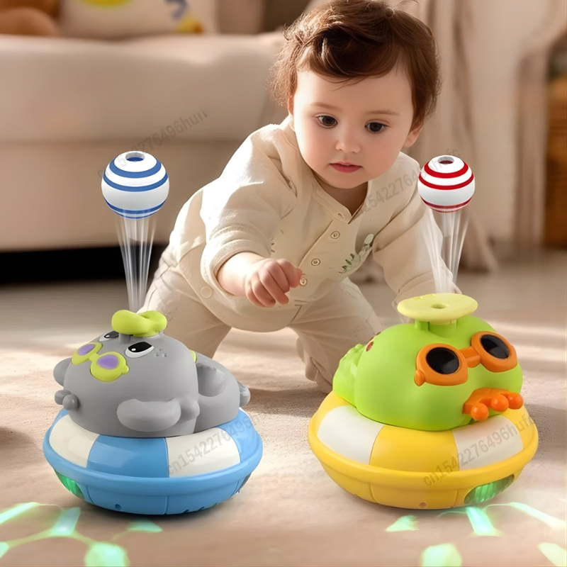 Baby musical sliding elephant toy, an engaging crawling aid with lights and sound for infant development.