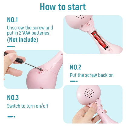 Soft musical teether rattle toy designed for gentle gum massage and auditory input