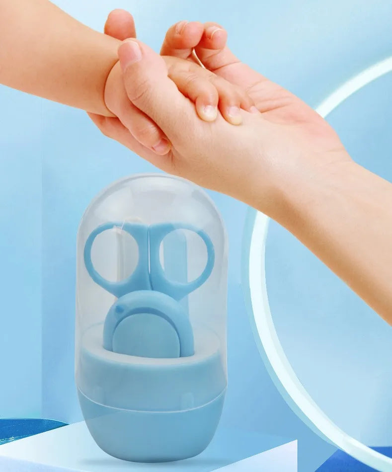 Baby nail clipper from the health kit, designed with a small curve for tiny fingers and toes