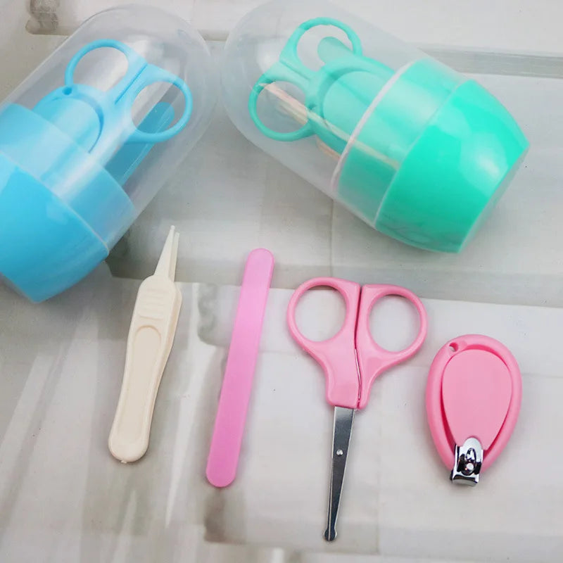 Infant grooming kit components, highlighting safe and gentle design for sensitive baby nails