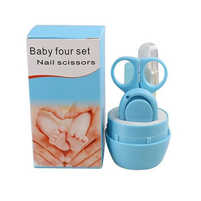 Assortment of baby nail and grooming tools – scissors, clippers, tweezers – for toddler essentials
