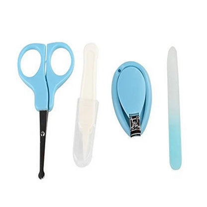 Safe baby nail grooming kit, featuring a small scissor, clipper, and tweezer for infant health