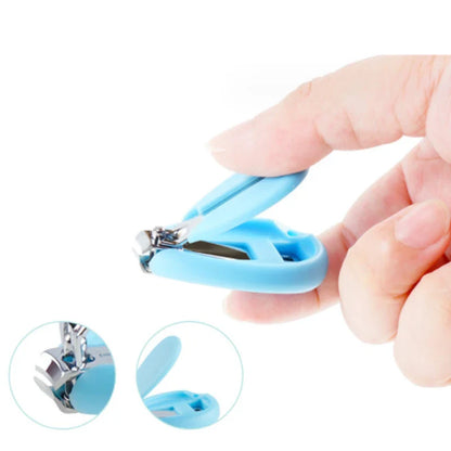 Comprehensive baby nail care set including mini nail clippers, rounded scissors, and soft-tip tweezers