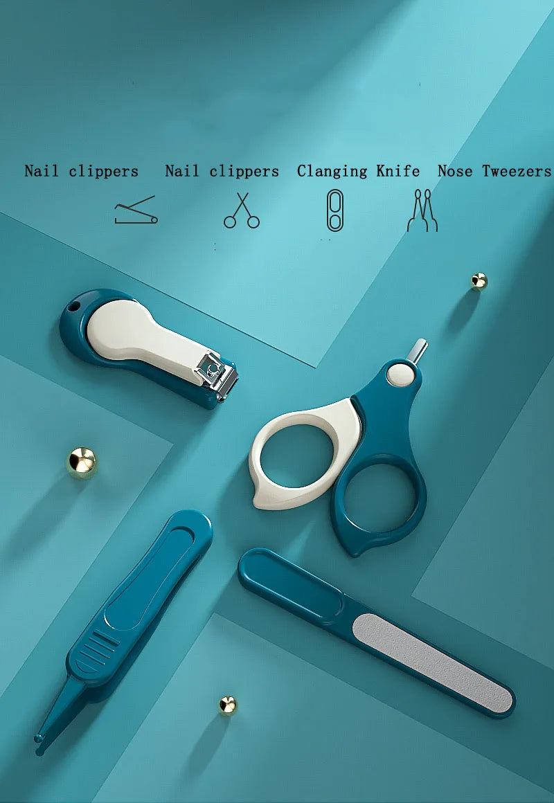 Baby nail care tools with rounded tips for ultimate safety during infant grooming.