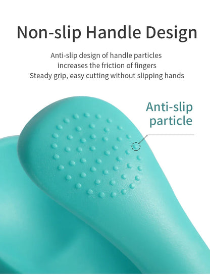 Baby nail clippers with a protective cover and magnifier, a key tool for newborn safety and hygiene.