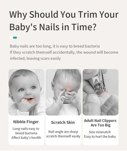 Newborn essentials: baby nail clippers with magnifying lens for simple and secure baby grooming.