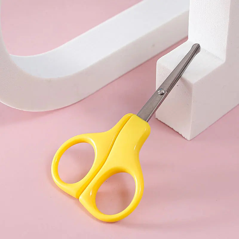 Safety baby nail clippers with anti-slip grip, ideal for controlled infant grooming.
